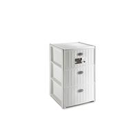 Cassettiera 3 cassetti Elegance Stefanplast 40x40xH59 cm bianca Bianco