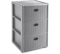 CASSETTIERA 3 ELEGANCE 40X40X60 GRIGIO mobile per bagno cucina ufficio portaogge