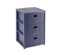 Cassettiera blu 3 cassetti mobile per bagno cucina ufficio porta oggetti casa