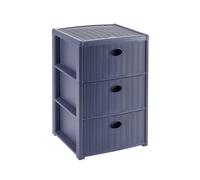 Cassettiera blu 3 cassetti mobile per bagno cucina ufficio porta oggetti casa