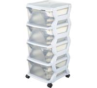 Cassettiera 4 cassetti Bama 36x40x80 cm bianco Bianco