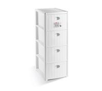 LINEA ELEGANCE CASSETTIERA SLIM 4 CASSETTI BIANCO