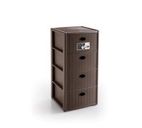LINEA ELEGANCE CASSETTIERA 4 CASSETTI TORTORA