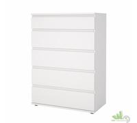 CASSETTIERA 5 CASSETTI 77X40X107 CM BIANCO COMò CAMERA DA LETTO CASSETTONE