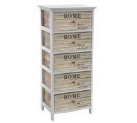 CASSETTIERA 5 CASSETTI COMODINO MODERNO BIANCA LEGNO CUCINA BAGNO 904029 CM