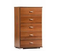 Cassettiera 5 cassetti in legno 53x91h cm Noce