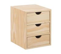 CASSETTIERA 5 CASSETTI MINI IN PINO NATURALE CM. 21X20X28 PEZZI 2