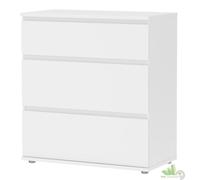 CASSETTIERA 77X40X84H 3 CASSETTI NOVA BIANCA CASSETTONE CAMERA LETTO MOBILE COMò