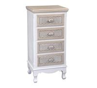 CASSETTIERA 4 CASSETTI SETTIMINO SLIM SALVASPAZIO BEIGE COMODINO CHA 824030 cm