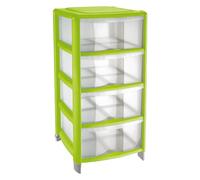 Cassettiera Alta Tontarelli Colore Trasparente Lime