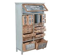 Cassettiera alta "LOFT Studio" - Armadio industriale per farmacie | Legno e metallo | Armadio vintage con 19 cassetti e ante lof005 Palazzo Exclusive