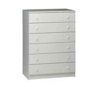 CASSETTIERA BIANCA CON 6 CASSETTI 77X47X107 CM