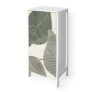 Cassettiera Bianco stampa FOGLIAME-B 4 CASSETTI legno 39x29xH78 cm