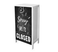 Cassettiera Bianco stampa SORRY 4 CASSETTI legno 39x29xH78 cm