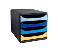 CASSETTIERA A4 4 CASSETTI BIG 3104202D BOX NERO/MULTICOLORE
