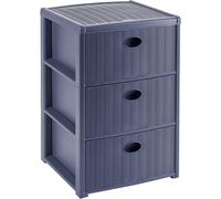 Cassettiera blu 3 cassetti mobile per bagno cucina ufficio porta oggetti casa