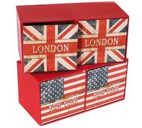 Cassettiera cartonata con 2 cassetti Cm. 28x14x14 Londra/New York