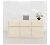 Cassettiera chiudibile a chiave, scrivania da 129,8 cm, elegante mobile da ufficio per salone, atrio e aree check-out e mobili funzionali per reception