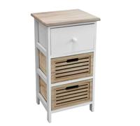 CASSETTIERA COMODINO SLIM SALVASPAZIO 3 CASSETTI BIANCA CUCINA BAGNO 623425 cm