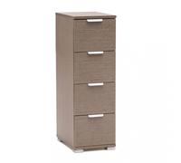 Cassettiera con 4 Cassetti in Truciolato cm 27x38x85 h Rovere MR805060 Cosma