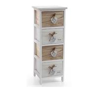 CASSETTIERA CUORE PENDENTE 4 CASSETTI IN LEGNO BICOLORE HOME 80X26X32CM 793387