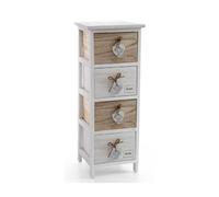 CASSETTIERA CUORE PENDENTE 4 CASSETTI IN LEGNO BICOLORE HOME 80X26X32CM 793387