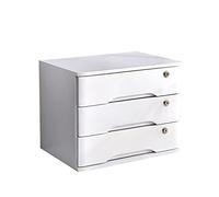 Cassettiera da scrivania in legno per forniture per ufficio, organizer per ricevute/formato A4, schedario piatto con cassetti multipli