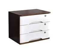 Cassettiera da scrivania in legno per forniture per ufficio, organizer per ricevute/formato A4, schedario piatto con cassetti multipli