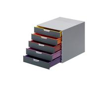 Cassettiera Varicolor - 28x35,6x29,2 cm - 5 cassetti - Durable