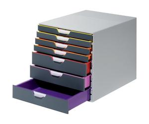Cassettiera da Scrivania Varicolor Durable - 7 Cassetti - 28x35,6x29,2 cm - 7607