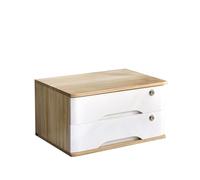 Cassettiera da Ufficio Organizzatore Di Documenti In Legno Con Cassetti - Mobiletto Per Documenti Da Scrivania Con Serratura, Contenitore In Legno Massello Per Documenti Sospesi, Forniture Per Ufficio