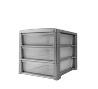 Cassettiera da Ufficio Scrivania Office 3 Cassetti Grigio Color Belli&Forti