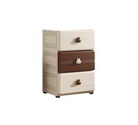 Cassettiera di grande capacità, mobiletto portaoggetti in plastica con rotelle e design a scatto, adatto for soggiorni e cabine armadio(45x38x70cm)