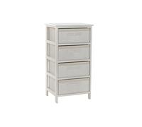 Cassettiera DKD Home Decor Bianco Bambù Legno di paulownia 42 x 32 x 81 cm