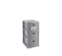 Cassettiera elegance 3 slim stone grey STEFANPLAST