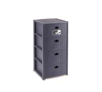 CASSETTIERA ELEGANCE 4 CASSETTI 40X40X80H CM STEFANPLAST MOBILETTO BAGNO CAMERA