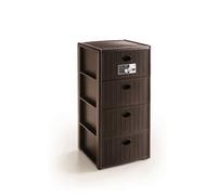 CASSETTIERA ELEGANCE 4 CASSETTI 40X40X80H CM STEFANPLAST MOBILETTO BAGNO CAMERA