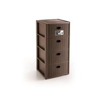 Cassettiera Elegance 4 Cassetti Colore Marrone 40x40x80h cm