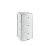 Cassettiera Elegance Slim 3 cassetti bianca Bianco