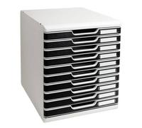 Cassettiera Exacompta MODULO Classic 10 cassetti 28,8x35x32 cm grigio/nero 30201