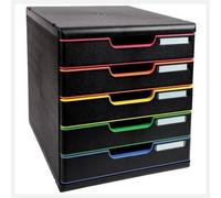 Cassettiera Exacompta MODULO Classic A4 Black Office 5 cassetti 28,8x35x32 cm ne