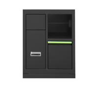 CASSETTIERA FISSA CON 3 CASSETTI CON SUPPORTO PER BOBINA DI CARTA