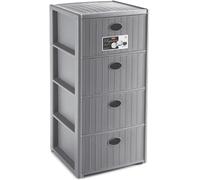 Cassettiera grigia a 4 cassetti mobile per bagno cucina ufficio portaoggetti in