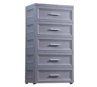 Cassettiera grigia, comò in plastica PP, armadio versatile per soggiorno, corridoio, ufficio e ostello, elegante e durevole