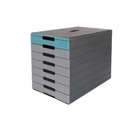 Cassettiera Idealbox Pro 7 - 7 cassetti - 36,5 x 32,2 x 25 cm - azzurro - Durabl