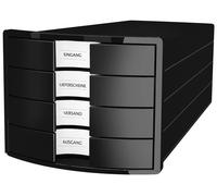 1920465 Han impuls 2.0 1012-13 cassettiera nero din a4 c4 numero cassetti 4