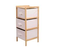 Cassettiera in Bambù Legno Chiaro Rack in Bambù Ripiano Aperto