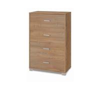 Cassettiera in kit 4 cassetti Sarmog 112x70x41 cm noce stelvio Noce
