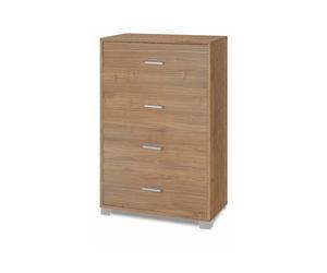Cassettiera in kit 4 cassetti Sarmog 112x70x41 cm noce stelvio Noce
