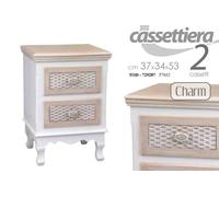 CASSETTIERA IN LEGNO CHARM 2 CASSETTI H53XL37XP34 CM TOD-729287